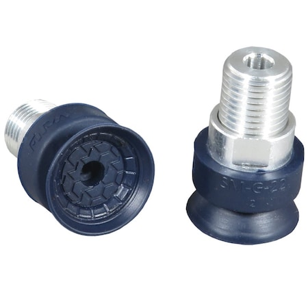 Fipa Bell shaped vacuum cup diam. 22 mm, NBR blue, fitting G1/4-male 103.022.143.1